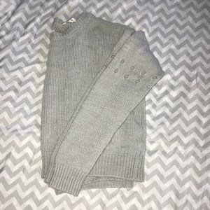 Super comfy open back grey sweater